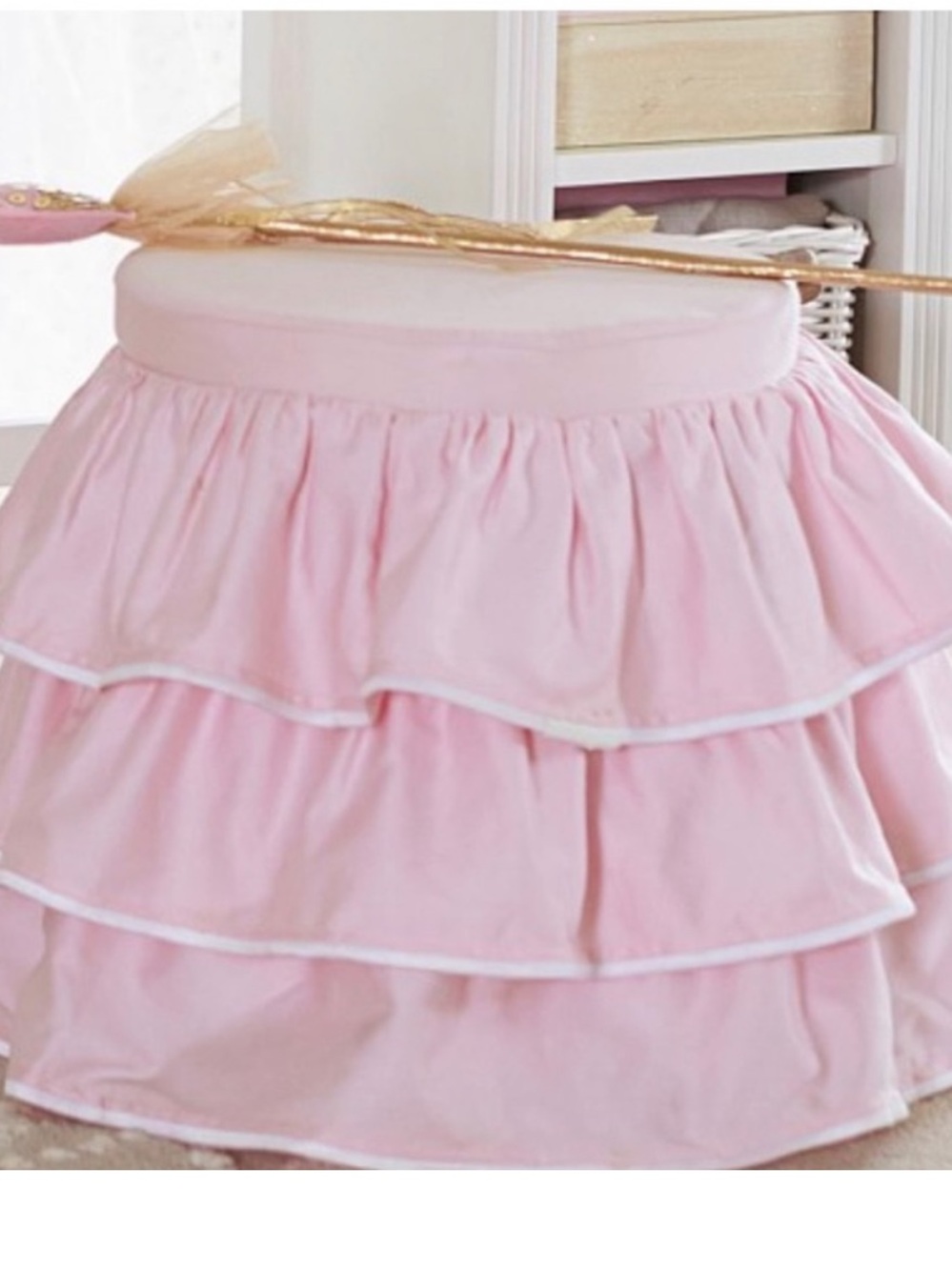 Pottery Barn Kids Madeline Stool cover - Ruffles